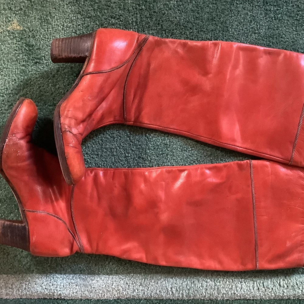 Italian made 19 inch Ladies Soft Leather Dress Boots Size 7